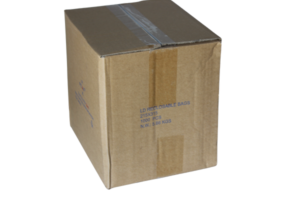 Mini Grip Bag 215mm x 315mm - Box of 1000 bags